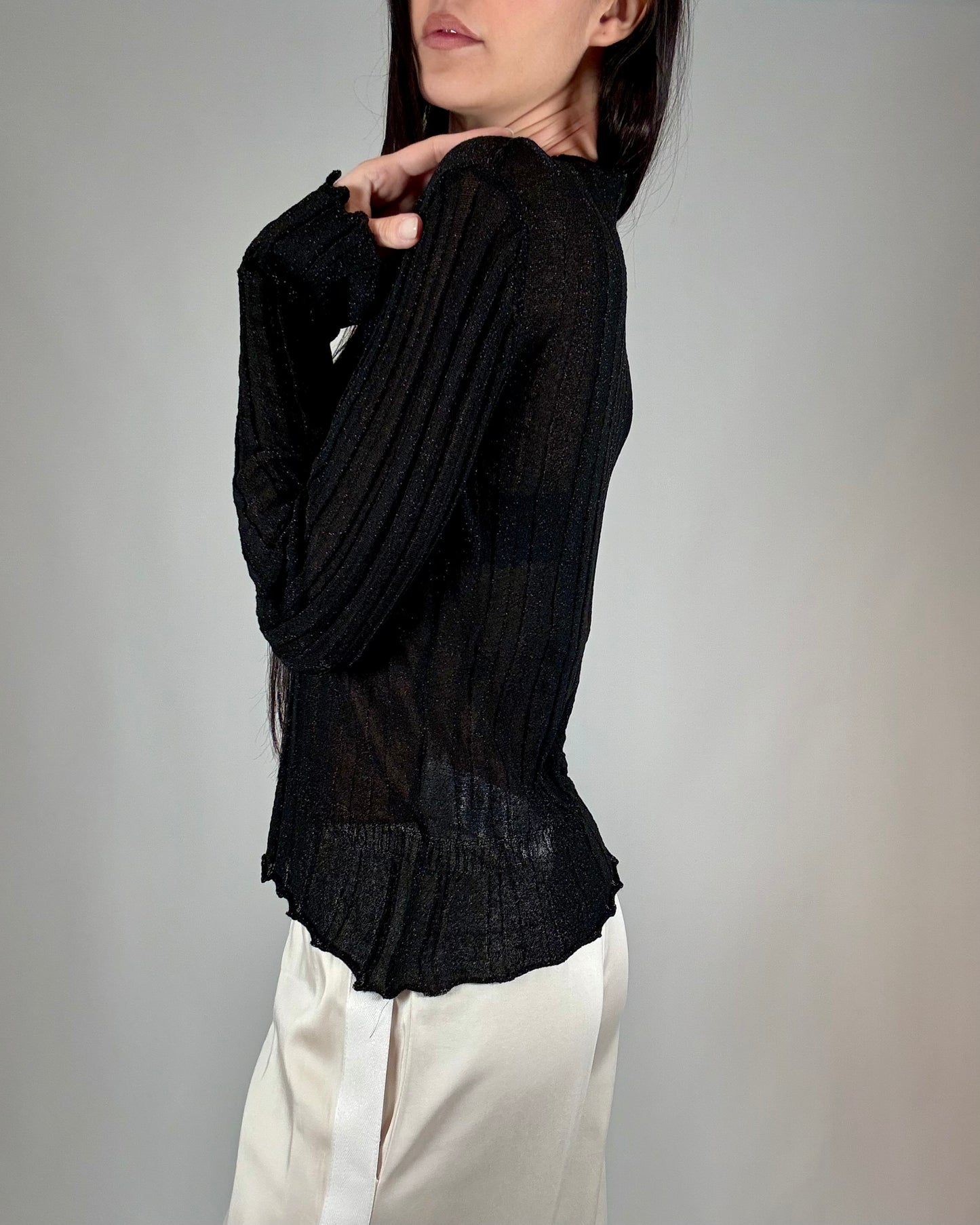 MAGLIA LUREX PLISSETTATA