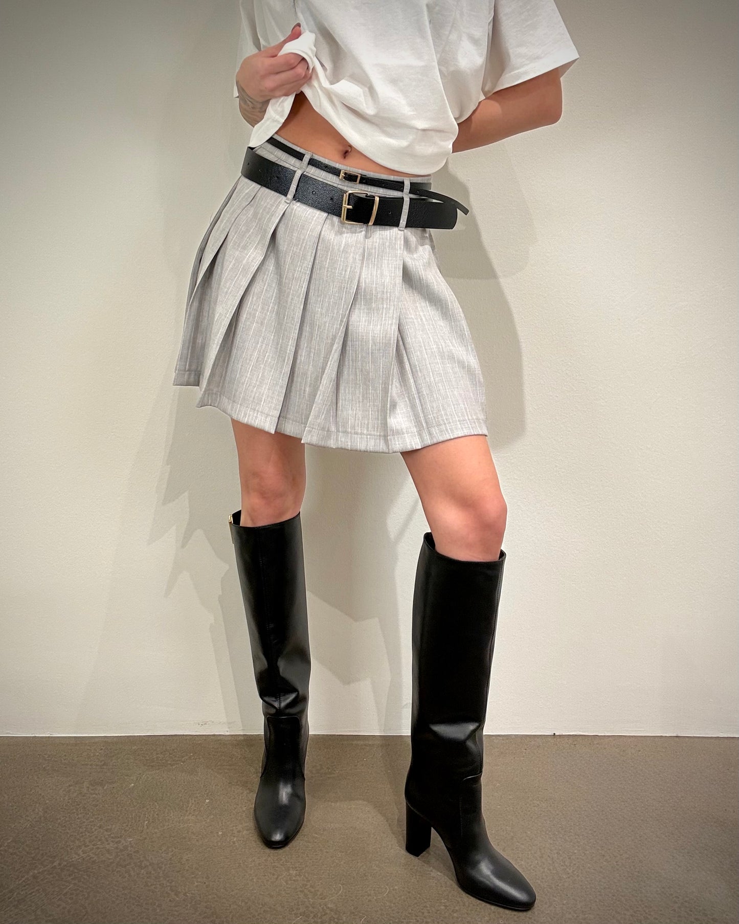 MINIGONNA COLLEGE GREY