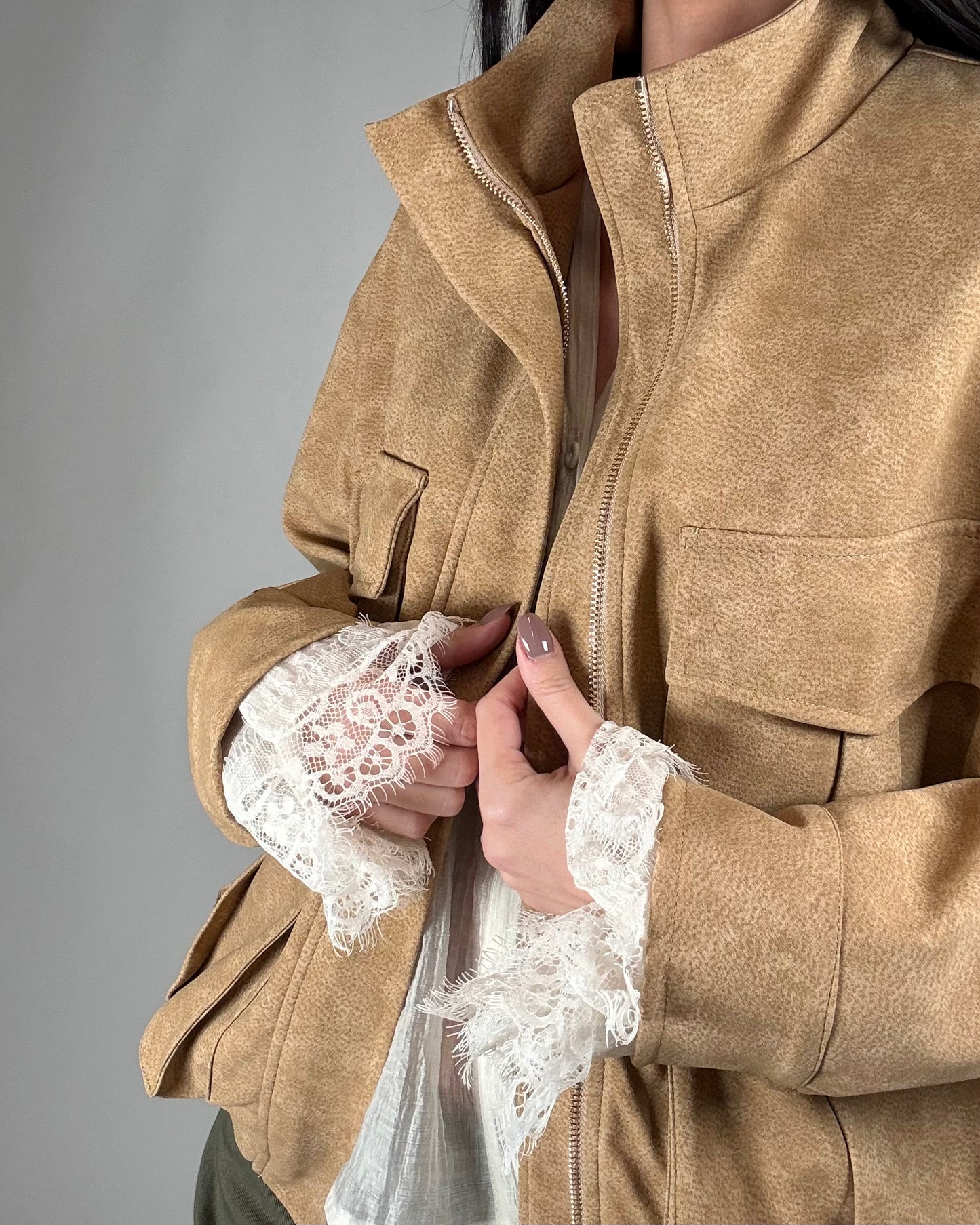 GIACCA SCAMOSCIATA BEIGE