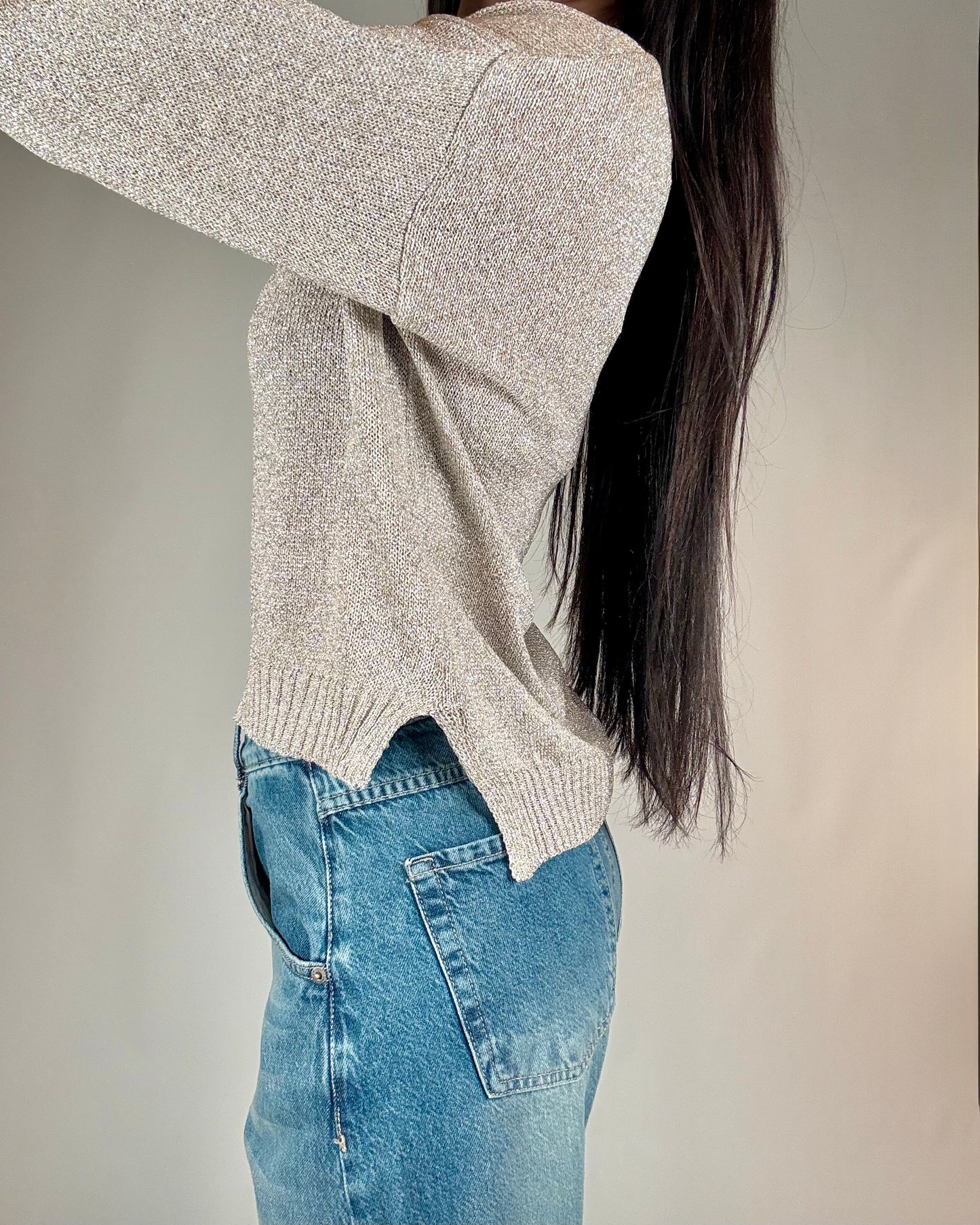 MAGLIA GIROCOLLO LUREX