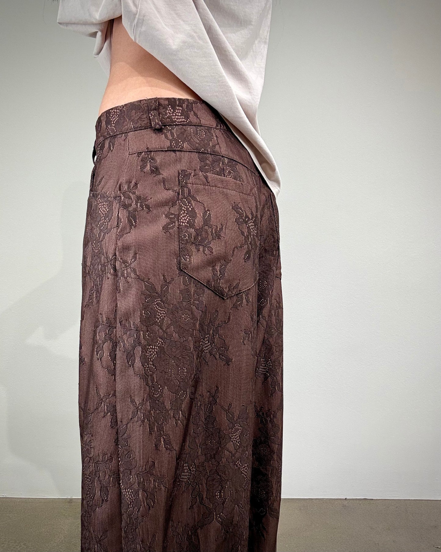 PANTALONE IN PIZZO MORO