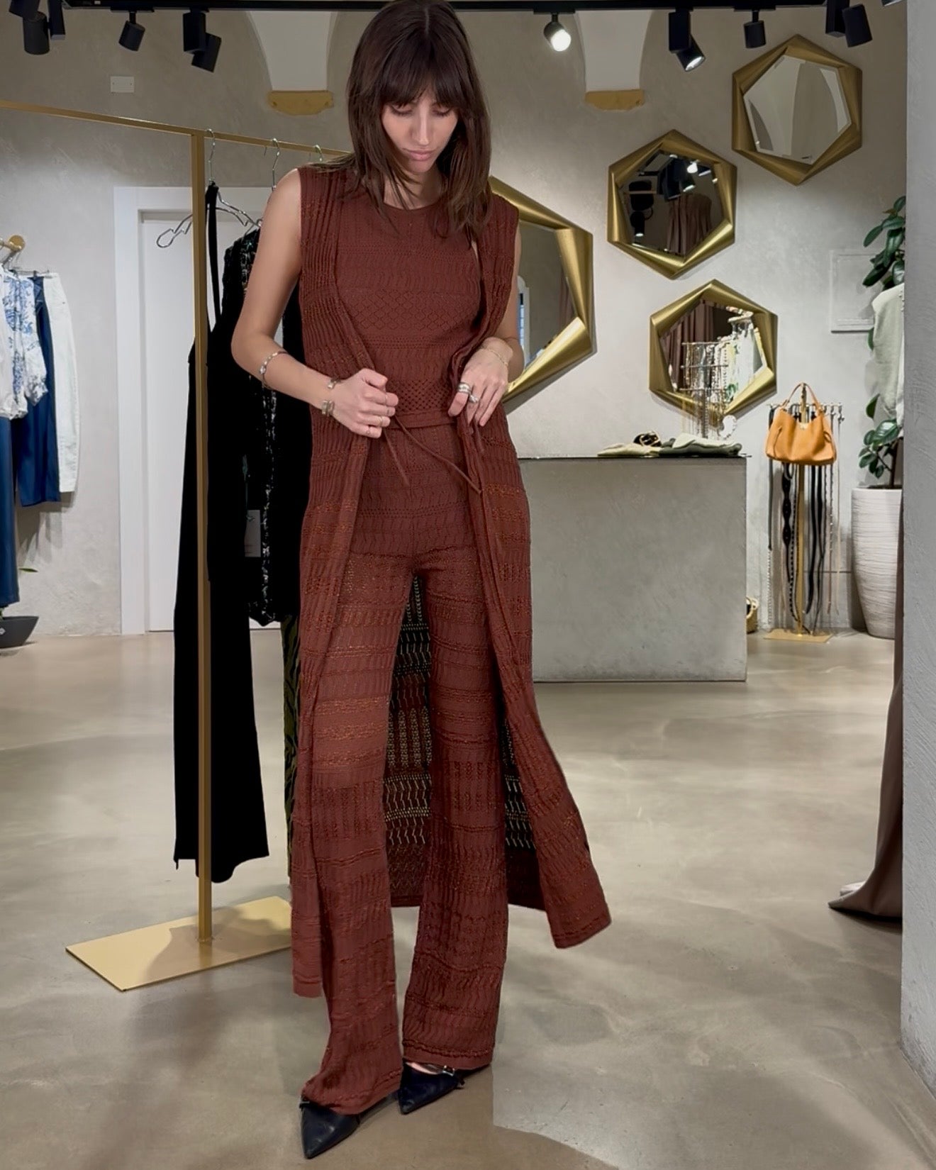 GILET LUNGO LUREX