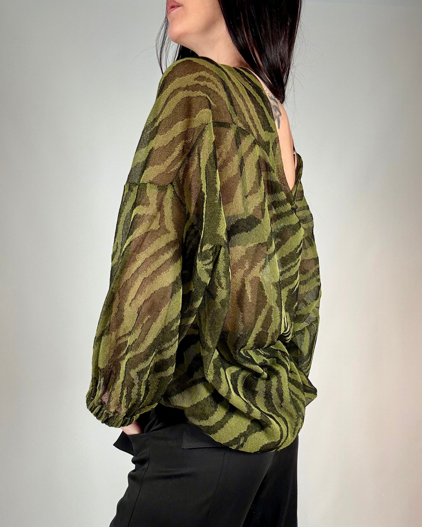 BLUSA JACQUARD ANIMALIER