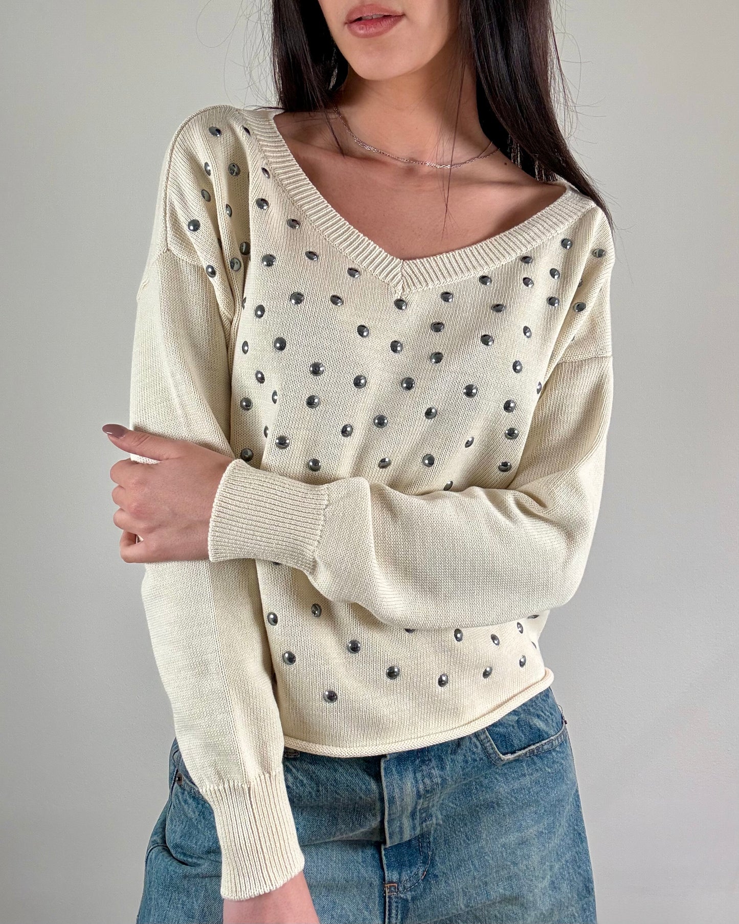 MAGLIA CON BORCHIE