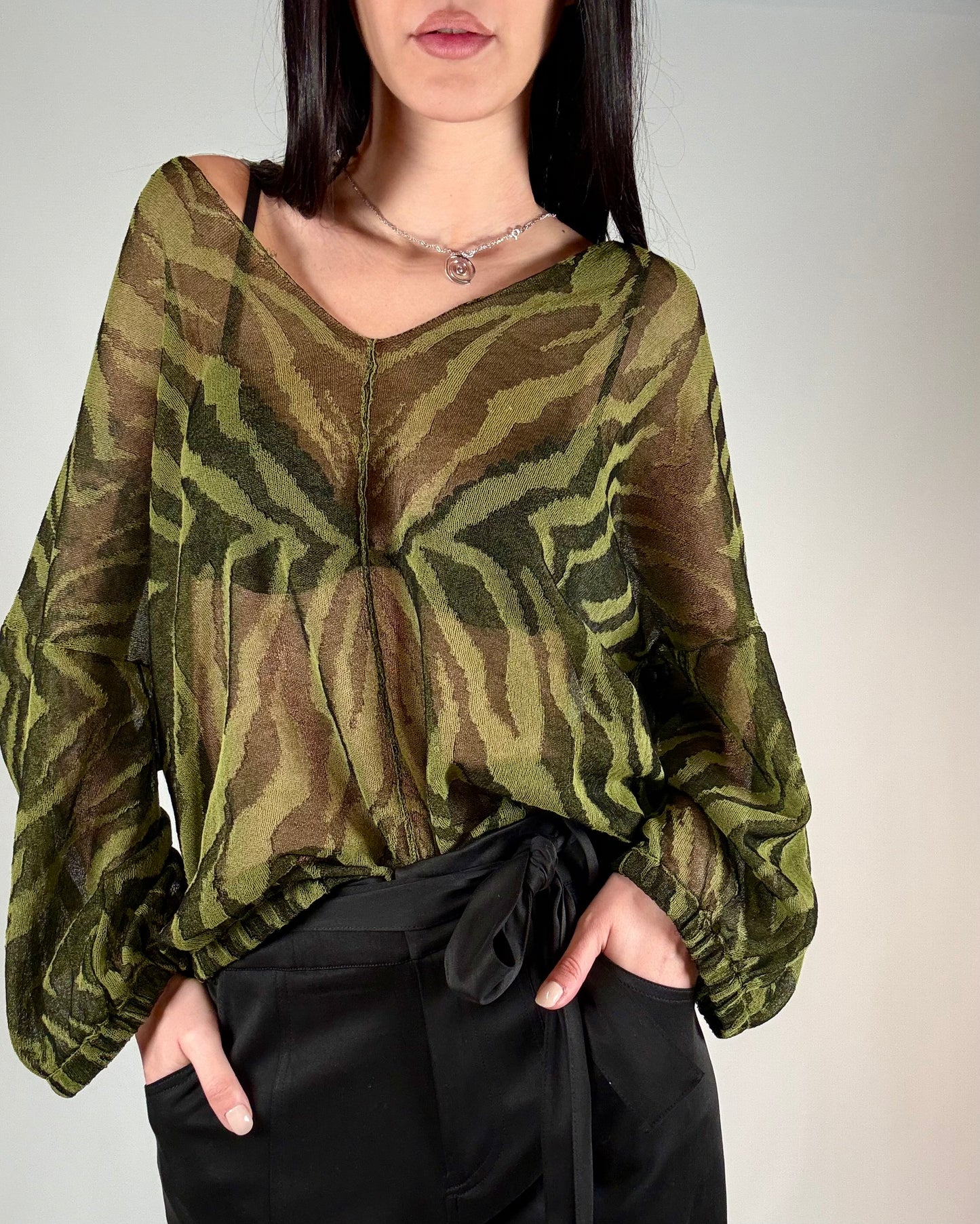 BLUSA JACQUARD ANIMALIER