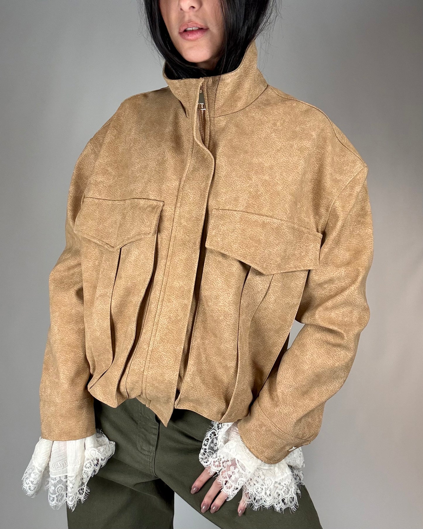GIACCA SCAMOSCIATA BEIGE