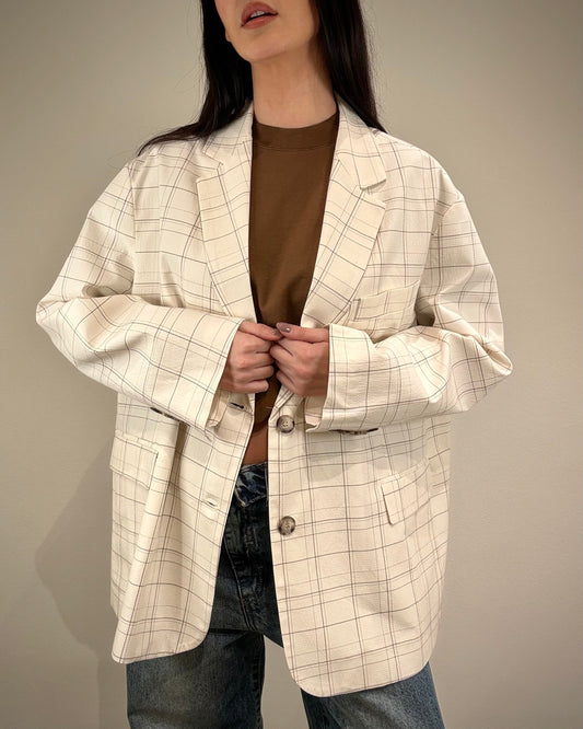 BLAZER OVERSIZE A QUADRI