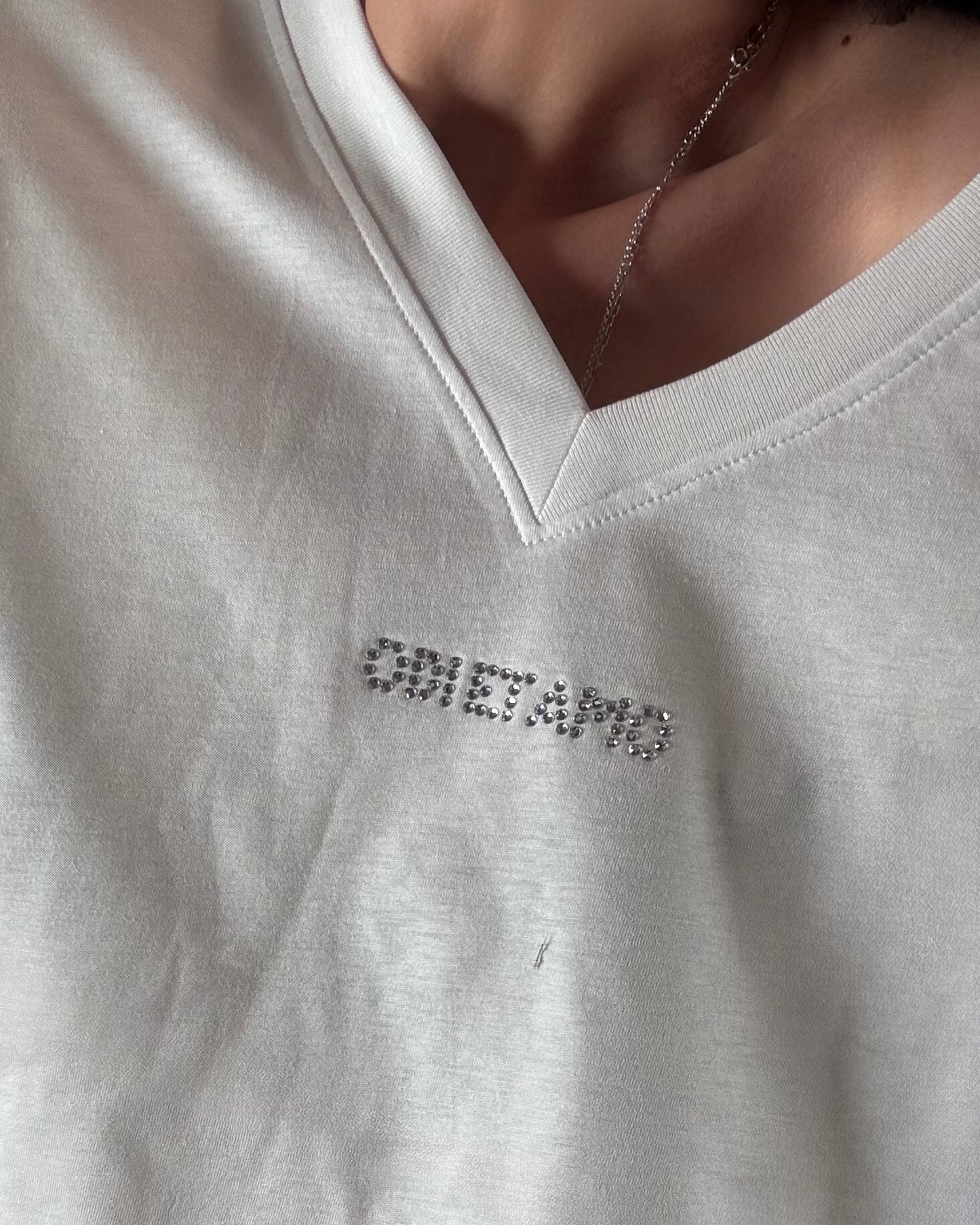T-SHIRT LOGO STRASS
