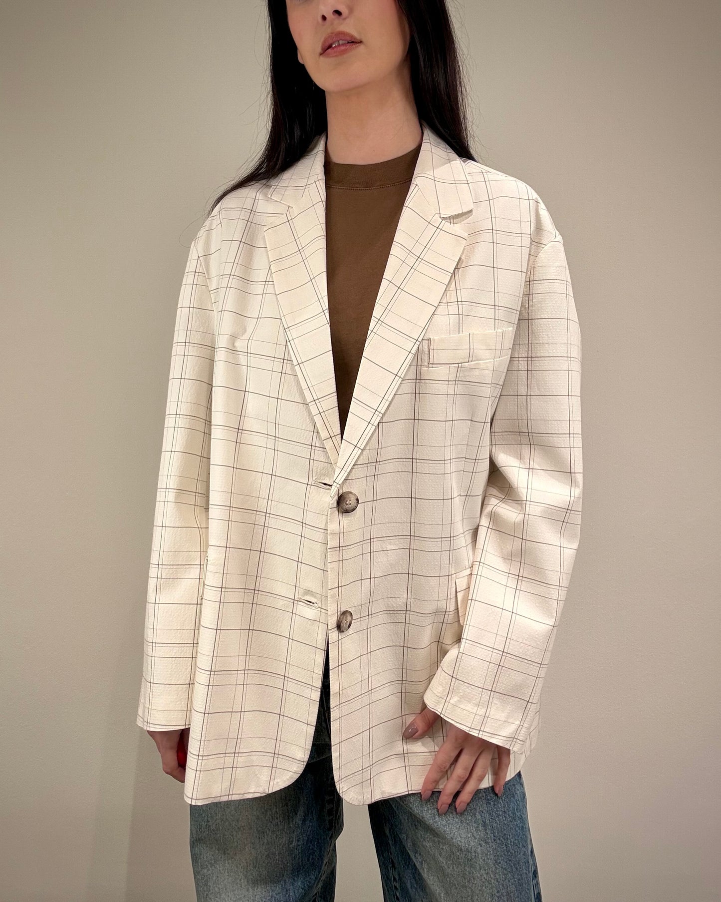BLAZER OVERSIZE A QUADRI