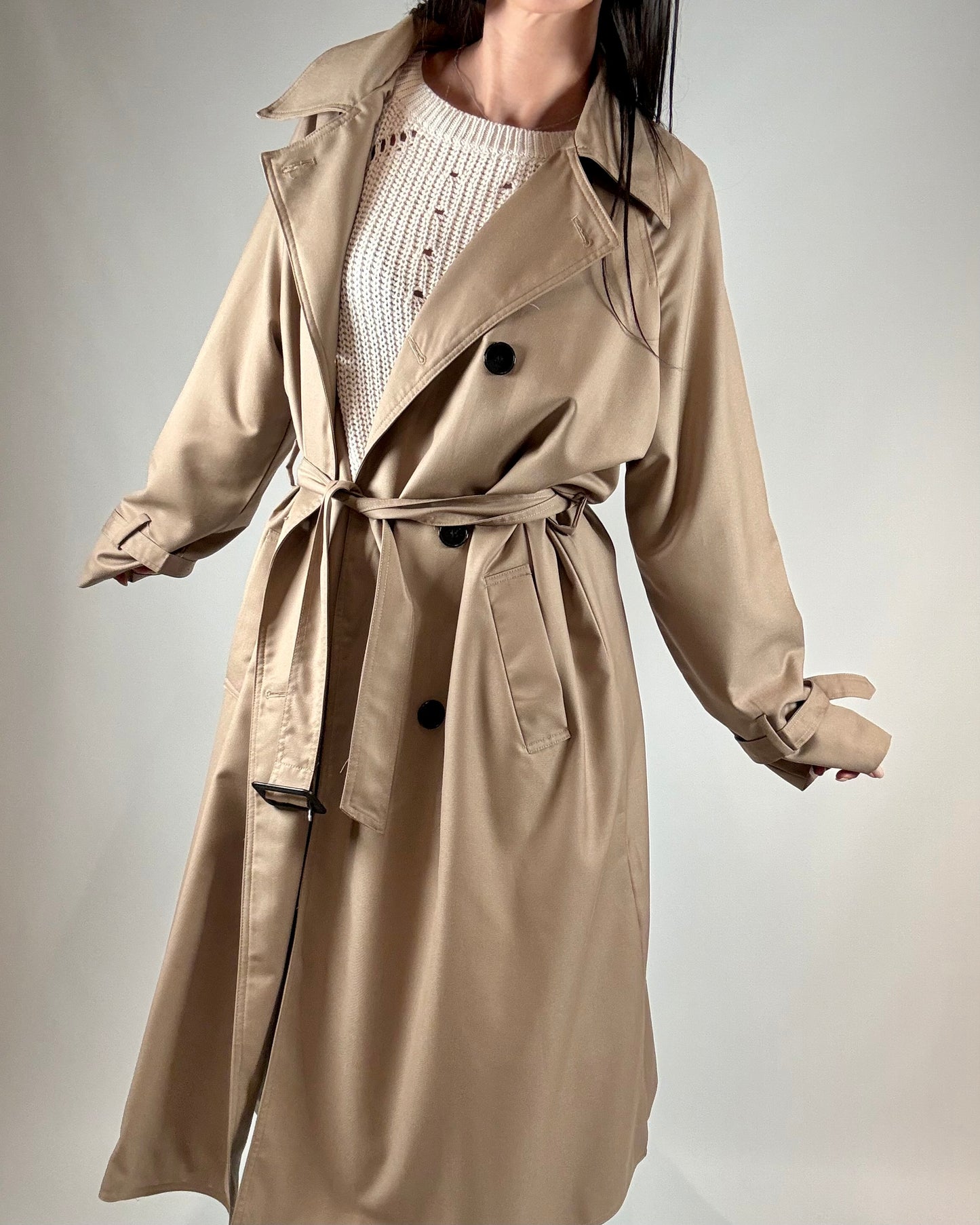 TRENCH OVERSIZE LUNGO CON BORCHIE