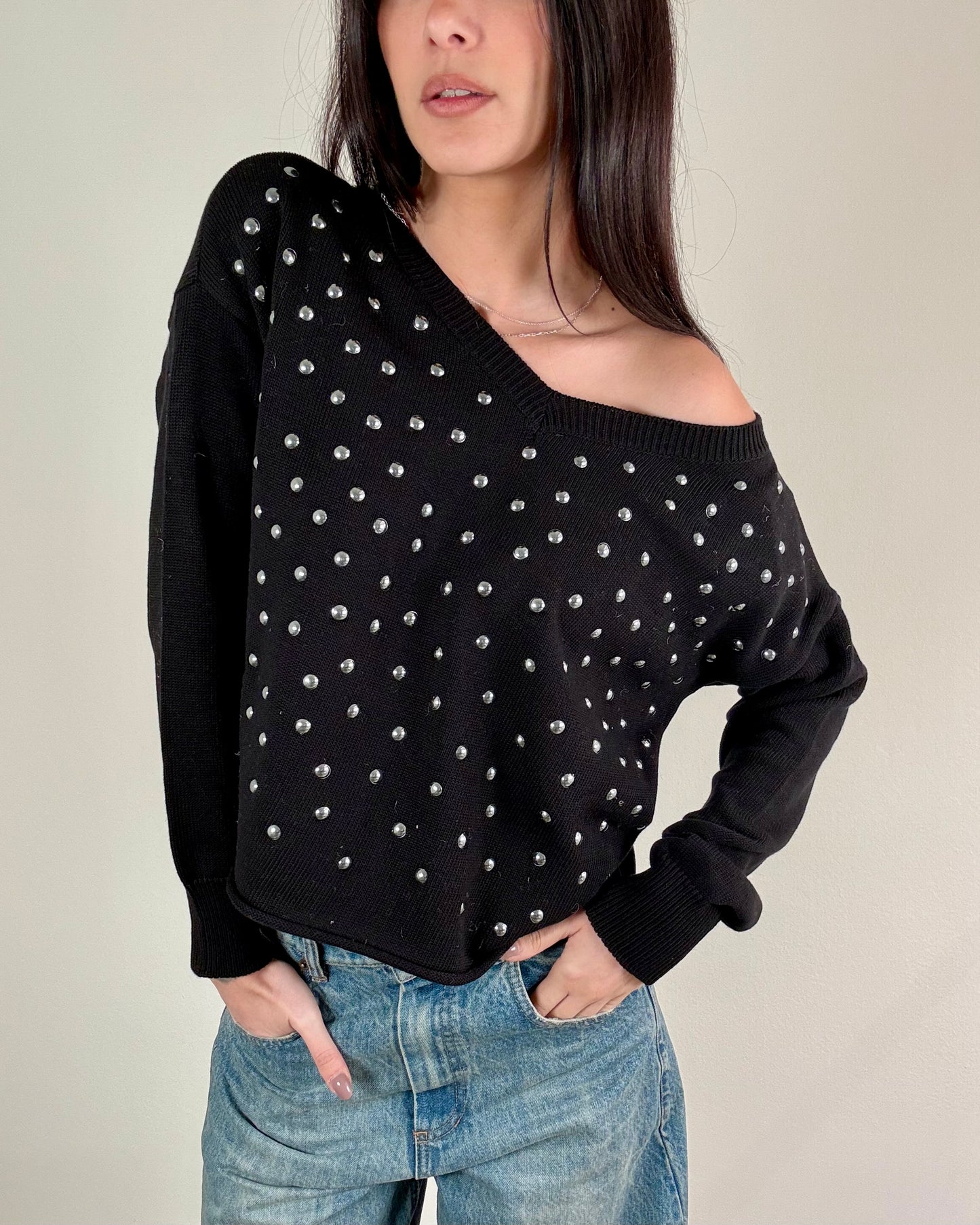 MAGLIA CON BORCHIE