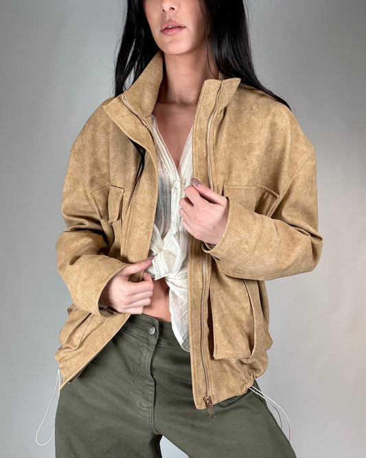 GIACCA SCAMOSCIATA BEIGE