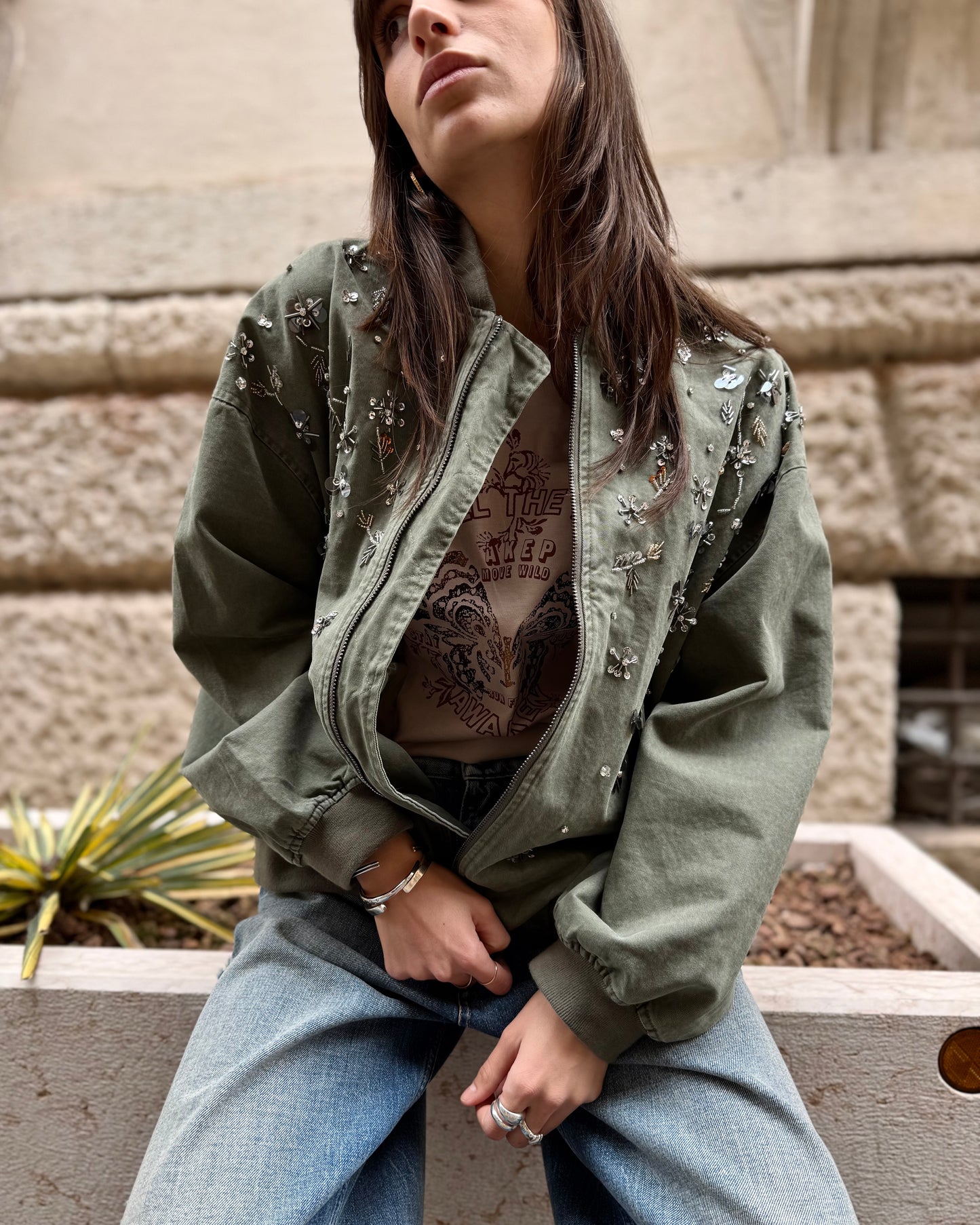 BOMBER MILITARE CON APPLICAZIONI