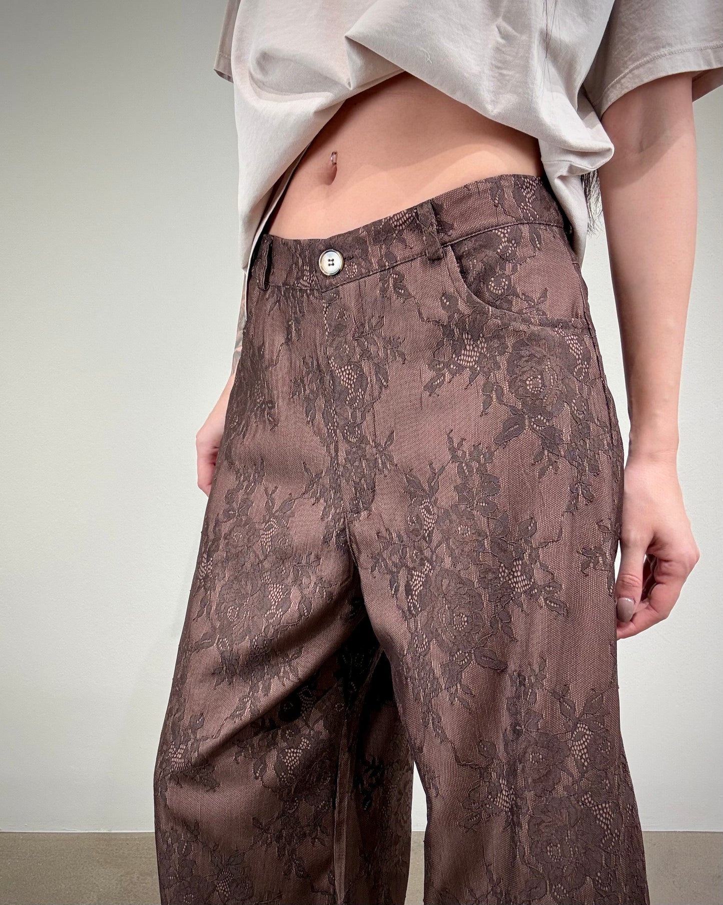 PANTALONE IN PIZZO MORO