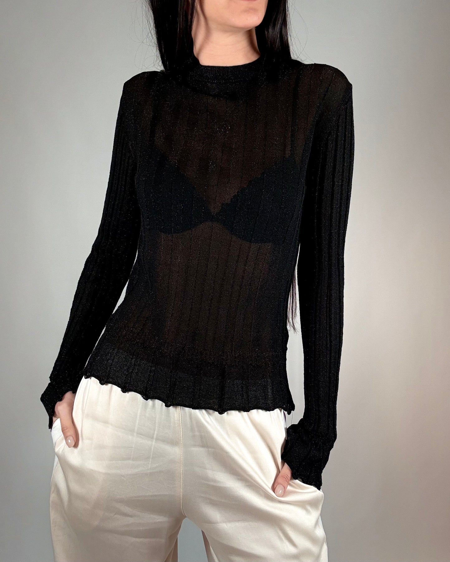 MAGLIA LUREX PLISSETTATA