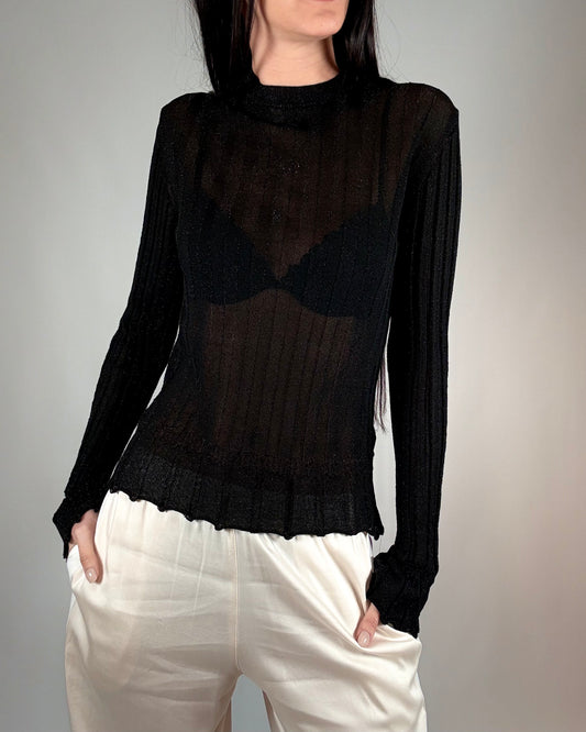 MAGLIA LUREX PLISSETTATA