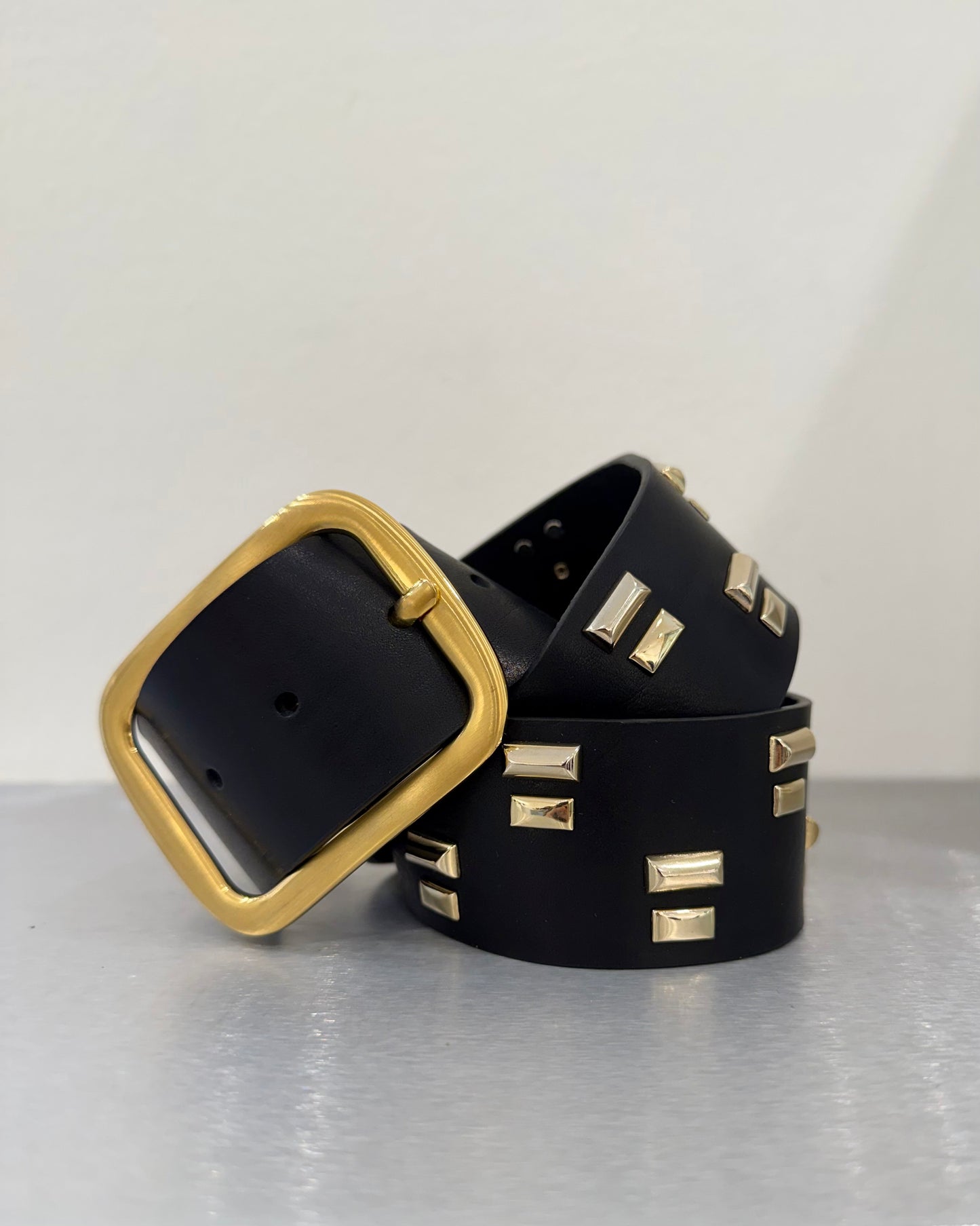 CINTURA ALTA BORCHIE GOLD