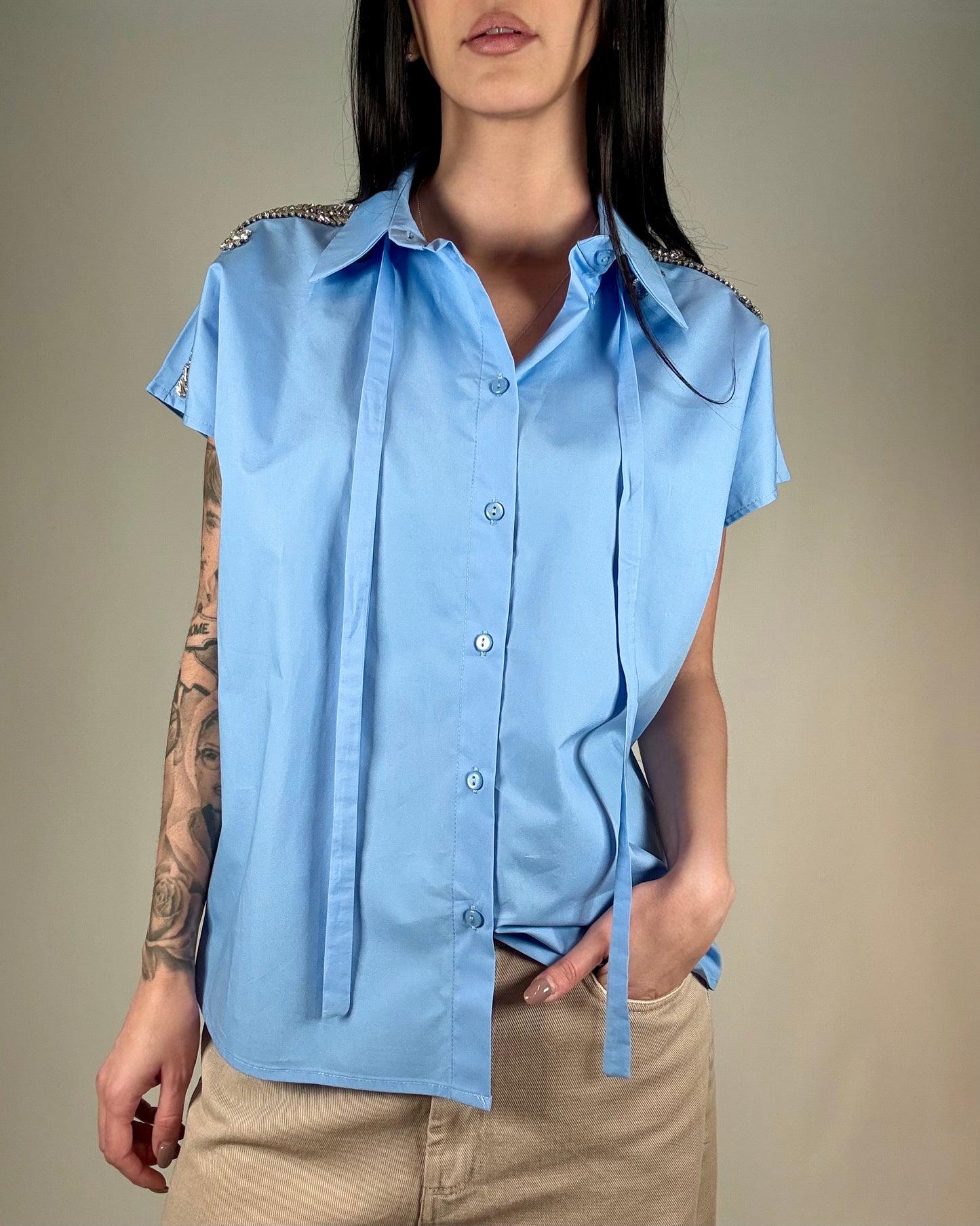 CAMICIA GIOIELLO CON FIOCCO