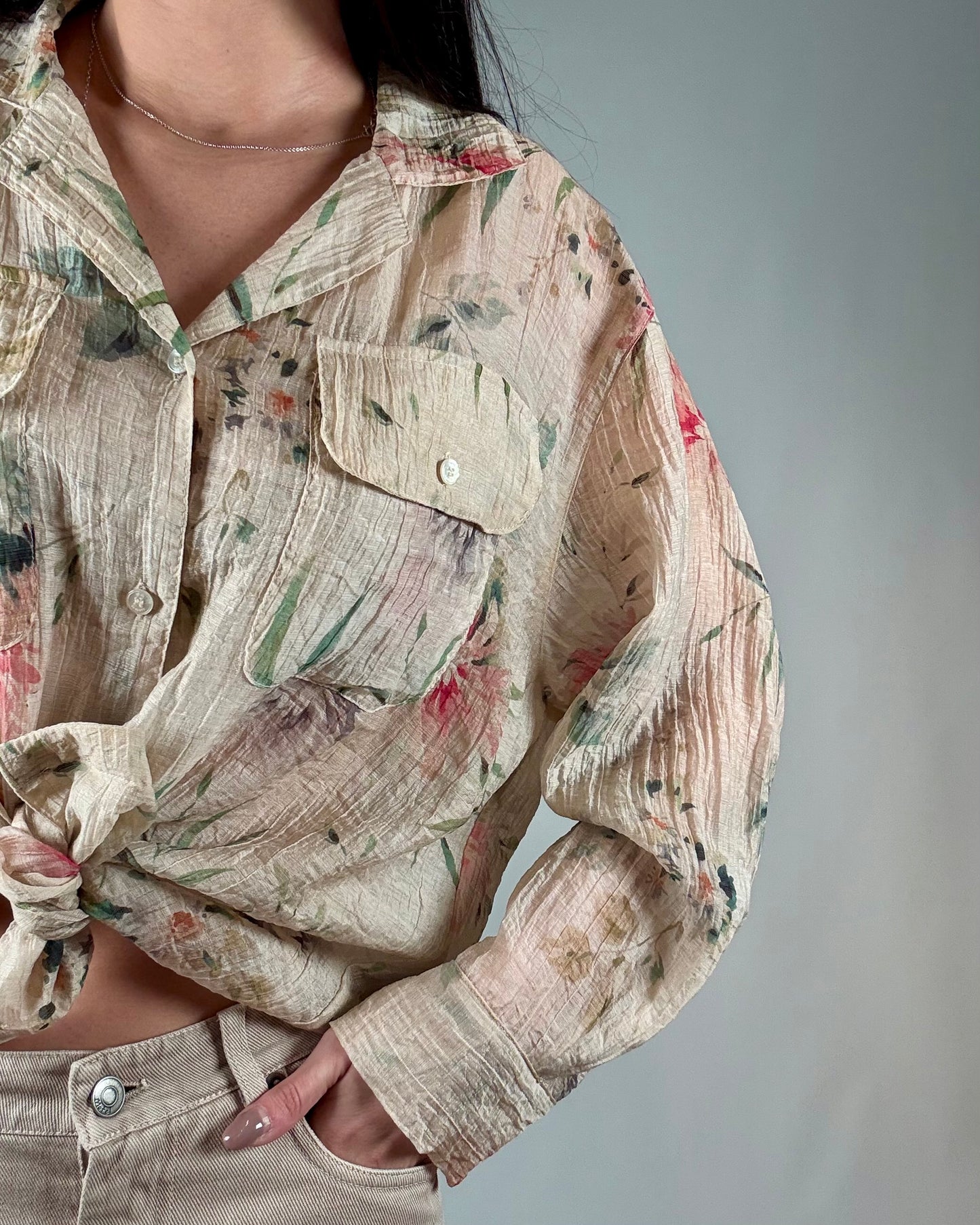 CAMICIA A FIORI NUDE
