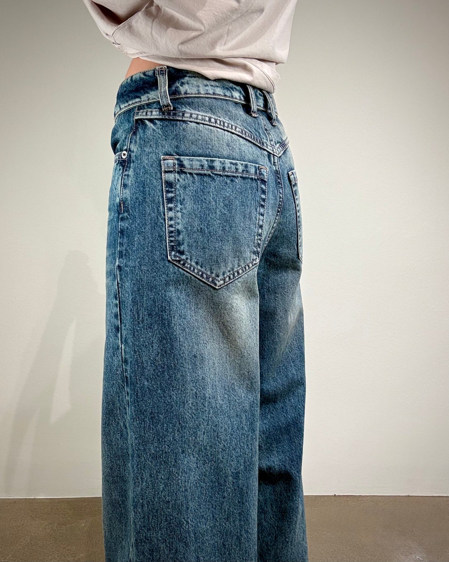 JEANS CINTURA RISVOLTATA