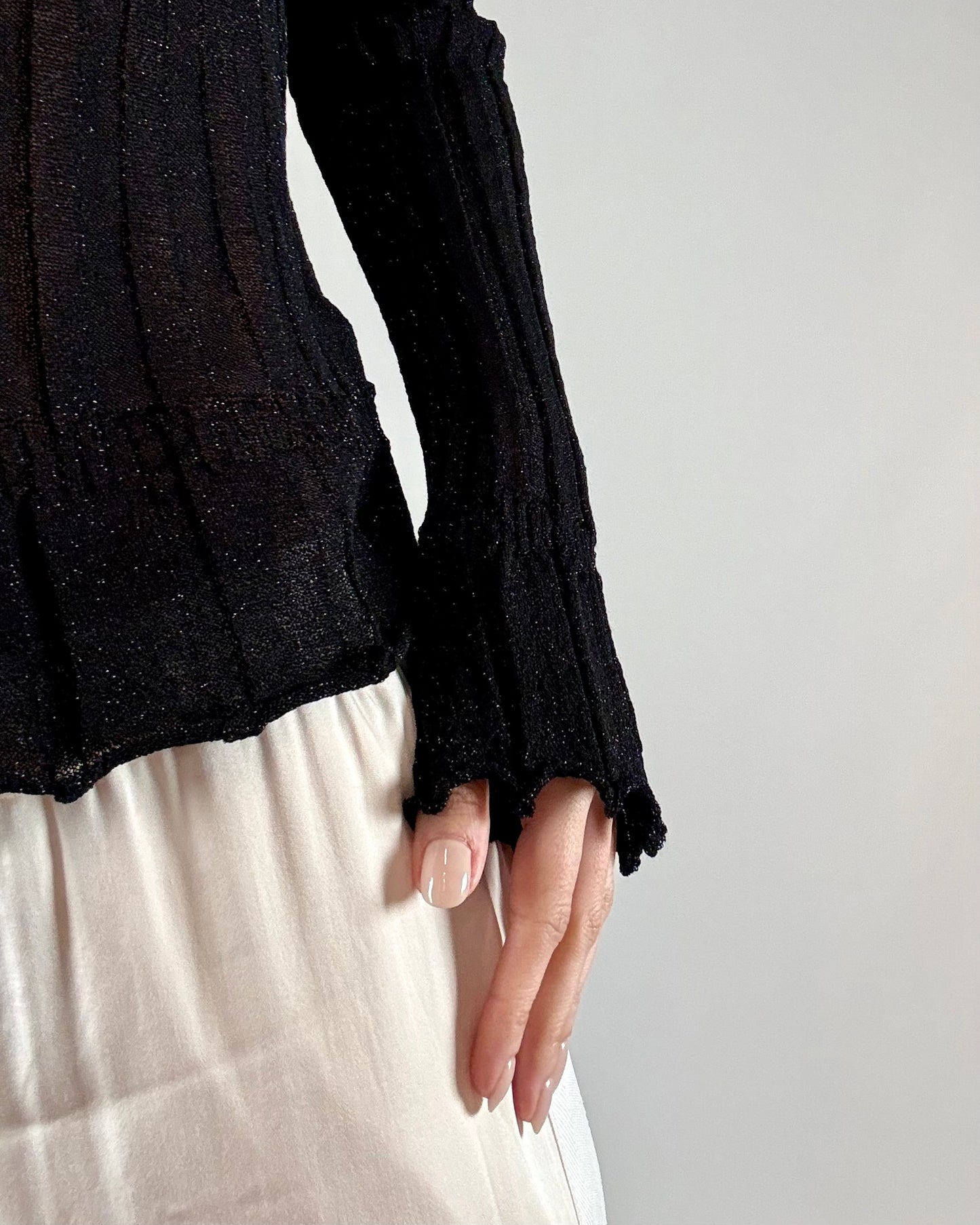 MAGLIA LUREX PLISSETTATA