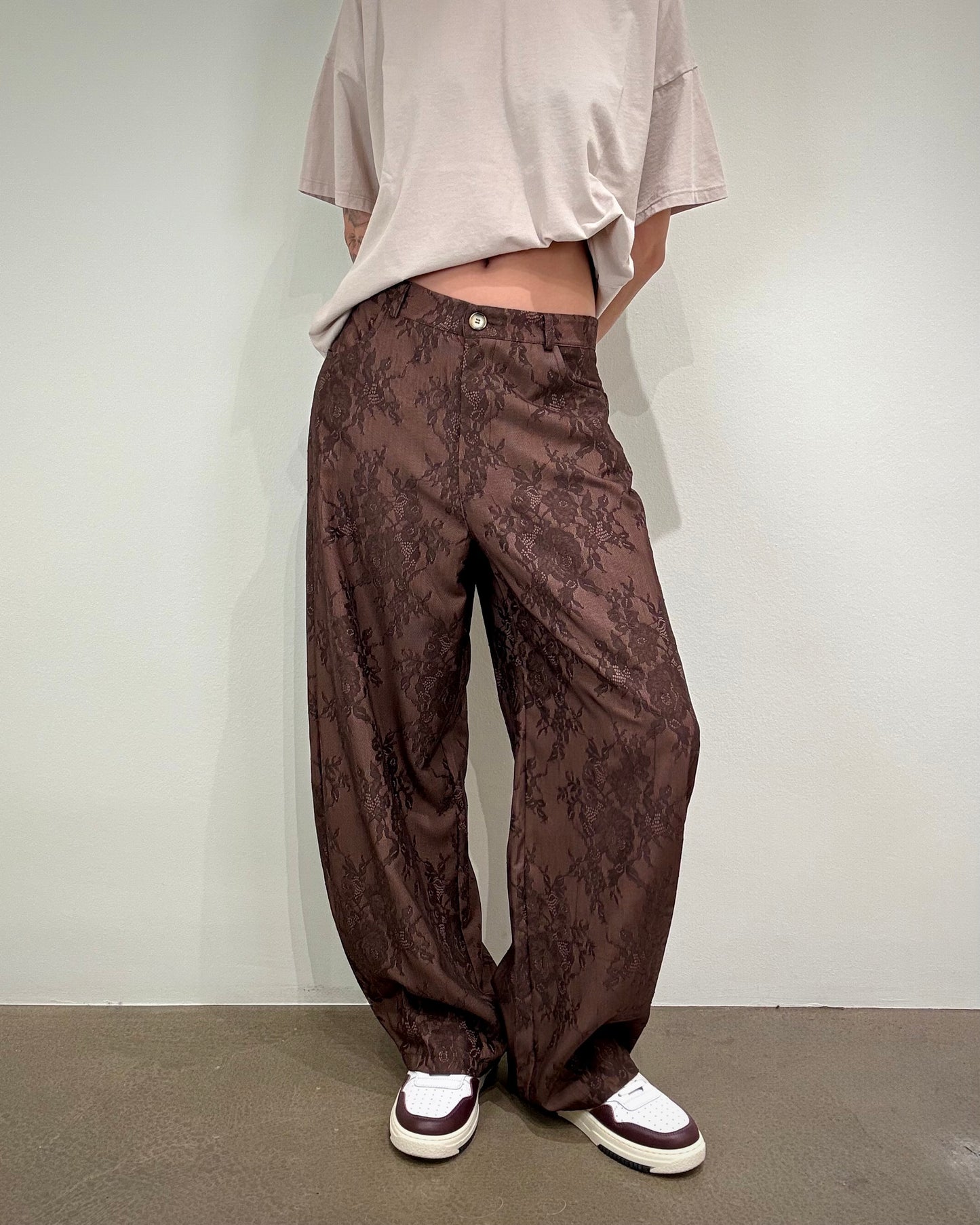 PANTALONE IN PIZZO MORO
