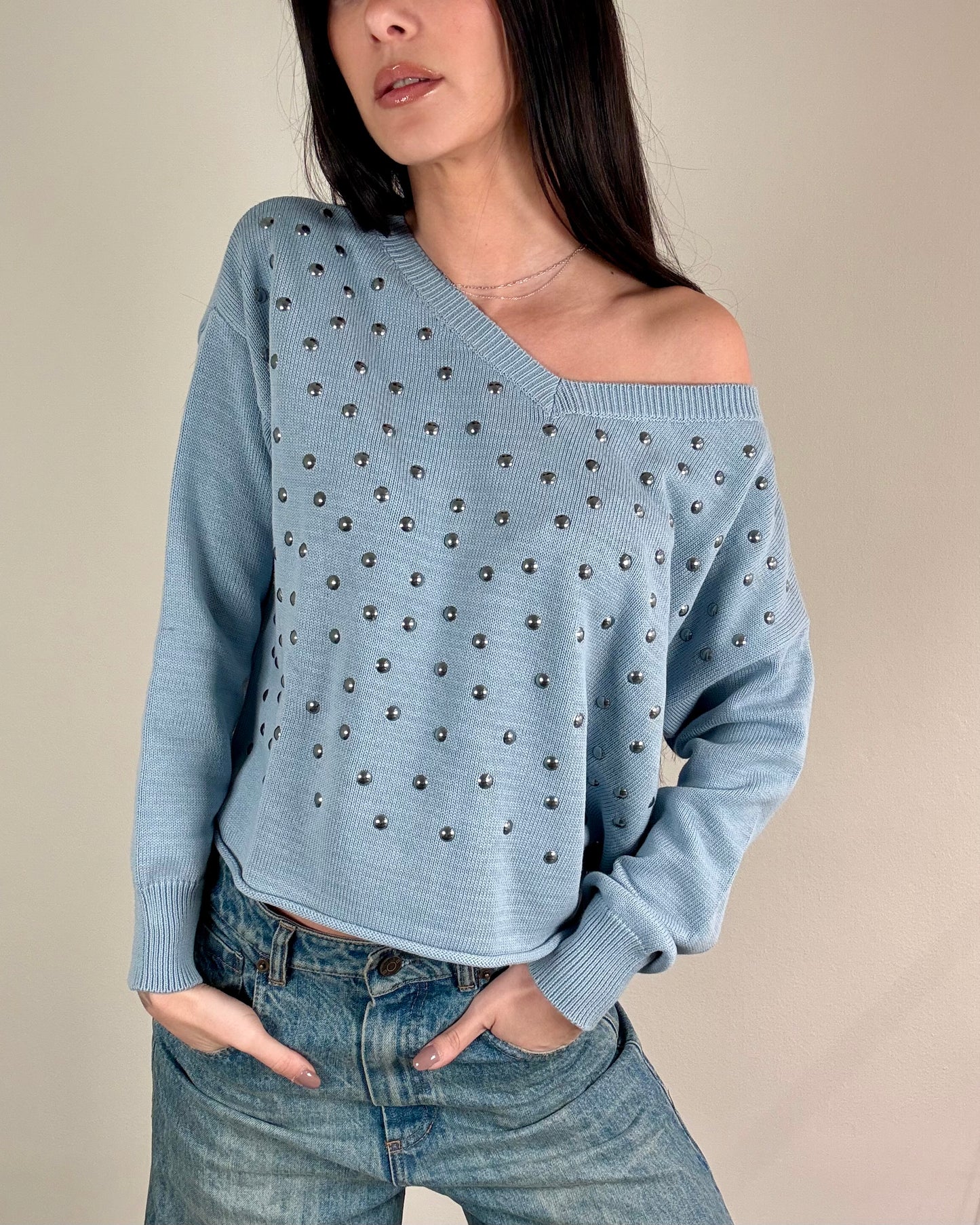 MAGLIA CON BORCHIE