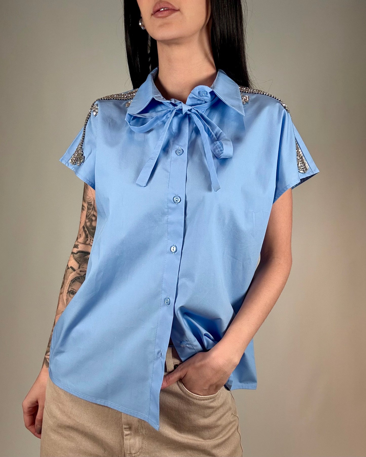 CAMICIA GIOIELLO CON FIOCCO
