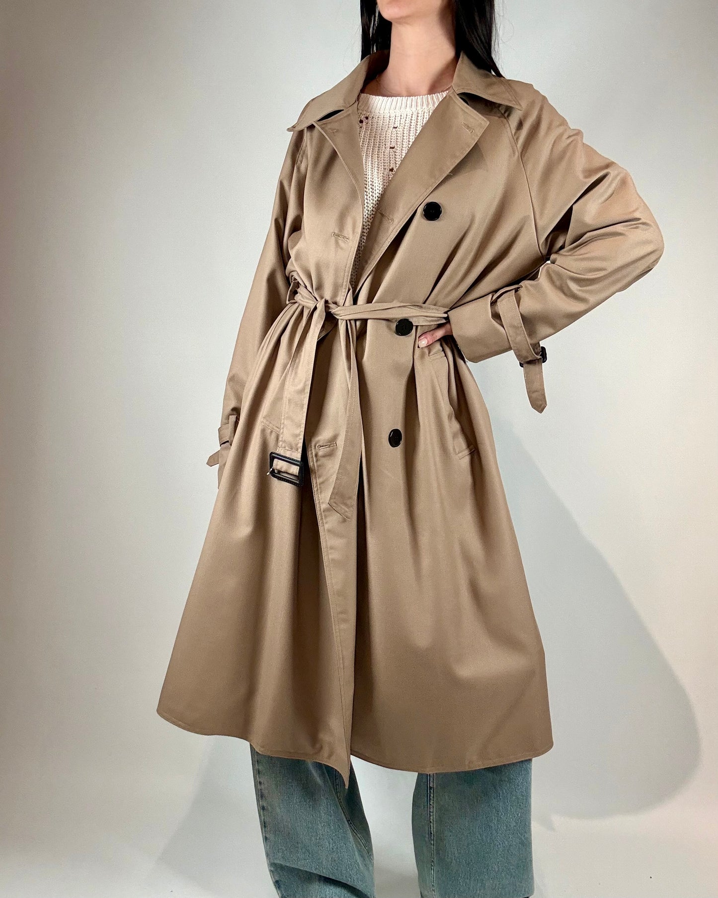 TRENCH OVERSIZE LUNGO CON BORCHIE