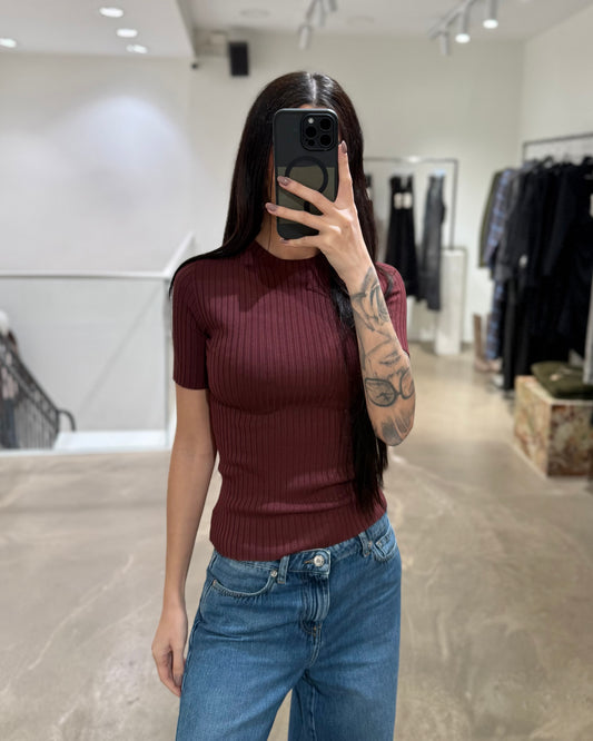 MAGLIA A COSTINE MANICA CORTA