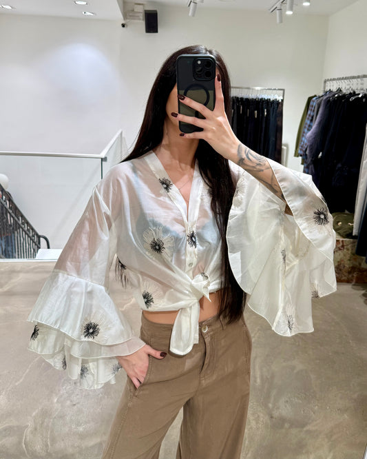 CAMICIA MANICHE VOLANT